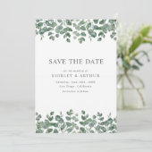 Elegant  Eucalyptus Greenery Wedding セーブザデート (スタンド正面)