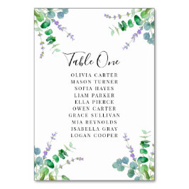 Elegant Eucalyptus Greenery Wedding テーブルナンバー