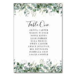 Elegant Eucalyptus Greenery Wedding テーブルナンバー