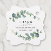 Elegant Eucalyptus Greenery Wedding  フェイバータグ (裏面)