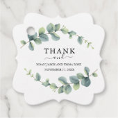 Elegant Eucalyptus Greenery Wedding  フェイバータグ (正面)