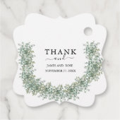 Elegant Eucalyptus Greenery Wedding フェイバータグ (裏面)