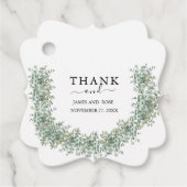 Elegant Eucalyptus Greenery Wedding フェイバータグ (正面)