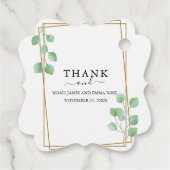 Elegant Eucalyptus Greenery Wedding フェイバータグ (裏面)