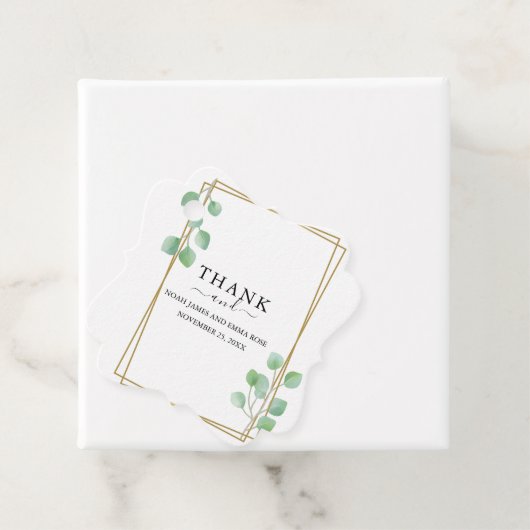 Elegant Eucalyptus Greenery Wedding フェイバータグ (インサイチュ)