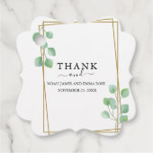 Elegant Eucalyptus Greenery Wedding フェイバータグ (正面)
