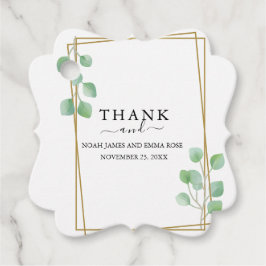 Elegant Eucalyptus Greenery Wedding フェイバータグ