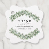 Elegant Eucalyptus Greenery Wedding フェイバータグ (正面)