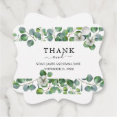 Elegant Eucalyptus Greenery Wedding フェイバータグ (裏面)