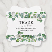 Elegant Eucalyptus Greenery Wedding フェイバータグ (正面)