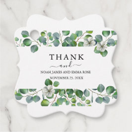 Elegant Eucalyptus Greenery Wedding フェイバータグ