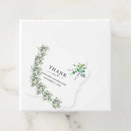Elegant Eucalyptus Greenery Wedding フェイバータグ (インサイチュ)