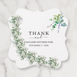 Elegant Eucalyptus Greenery Wedding  フェイバータグ