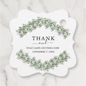Elegant Eucalyptus Greenery Wedding フェイバータグ (裏面)