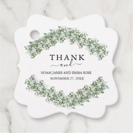 Elegant Eucalyptus Greenery Wedding フェイバータグ