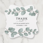 Elegant Eucalyptus Greenery Wedding  フェイバータグ (裏面)