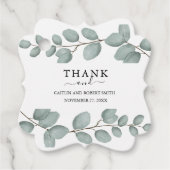 Elegant Eucalyptus Greenery Wedding  フェイバータグ (正面)