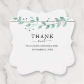Elegant Eucalyptus Greenery Wedding  フェイバータグ (裏面)