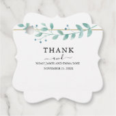 Elegant Eucalyptus Greenery Wedding  フェイバータグ (正面)