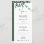 Elegant  Eucalyptus Greenery Wedding  メニュー (正面/裏面)