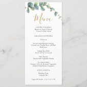 Elegant Eucalyptus Greenery Wedding メニュー (正面)