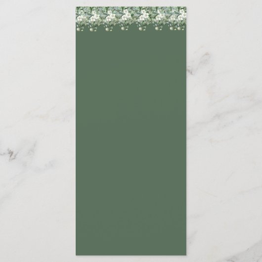 Elegant  Eucalyptus Greenery Wedding  メニュー (裏面)