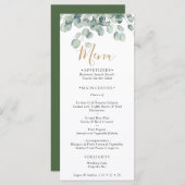 Elegant Eucalyptus Greenery Wedding メニュー (正面/裏面)