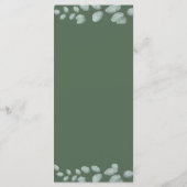 Elegant  Eucalyptus Greenery Wedding メニュー (裏面)