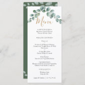 Elegant  Eucalyptus Greenery Wedding メニュー (正面/裏面)