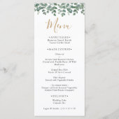 Elegant Eucalyptus Greenery Wedding メニュー (正面)