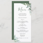 Elegant Eucalyptus Greenery Wedding メニュー (正面/裏面)