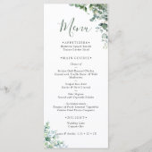 Elegant Eucalyptus Greenery Wedding メニュー (正面)
