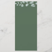 Elegant  Eucalyptus Greenery Wedding  メニュー (裏面)