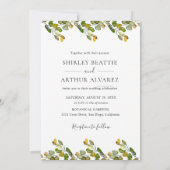 Elegant Eucalyptus Greenery Wedding 招待状 (裏面)