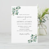 Elegant Eucalyptus Greenery Wedding 招待状 (スタンド正面)