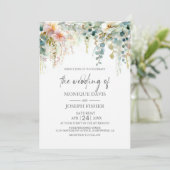 Elegant Eucalyptus Greenery Wedding 招待状 (スタンド正面)