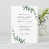 Elegant Eucalyptus Greenery Wedding 招待状 (スタンド正面)