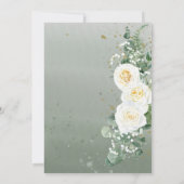 Elegant Eucalyptus Greenery Wedding Details Card 招待状 (裏面)