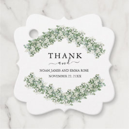 Elegant Eucalyptus Greenery Wedding Favor Tags フェイバータグ