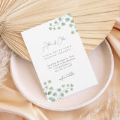 Elegant Eucalyptus Greenery Wedding Invitation 招待状