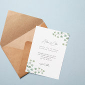 Elegant Eucalyptus Greenery Wedding Invitation 招待状