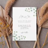 Elegant Eucalyptus Greenery Wedding Invitation 招待状