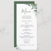 Elegant Eucalyptus Greenery Wedding Menu メニュー (正面/裏面)