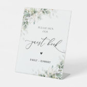 Elegant Eucalyptus Guest Book Sign 台座サイン (正面)
