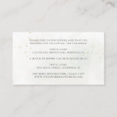 Elegant Eucalyptus Leaves Greenery Gold Wedding エンクロージャーカード (裏面)