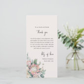 Elegant Eucalyptus Pampas Grass Protea Wedding サンキューカード (スタンド正面)