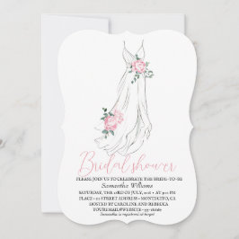 Elegant Eucalyptus Peonies Floral Bridal Shower  招待状