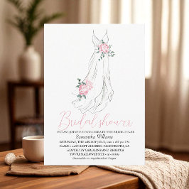 Elegant Eucalyptus Peonies Floral Bridal Shower  招待状