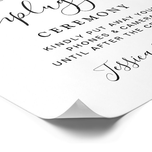 Elegant Eucalyptus Unplugged Wedding Ceremony ポスター (角)