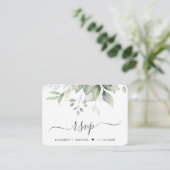 Elegant Eucalyptus Watercolor RSVP Card for Weddin エンクロージャーカード (スタンド正面)